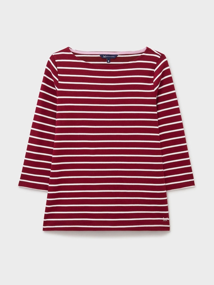 Crew Clothing Red Ultimate Breton T-Shirt - Image 5 of 5