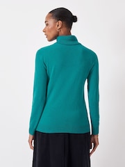 Crew Clothing Blue Merino Wool Libby Roll Neck Jumper - Image 2 of 5
