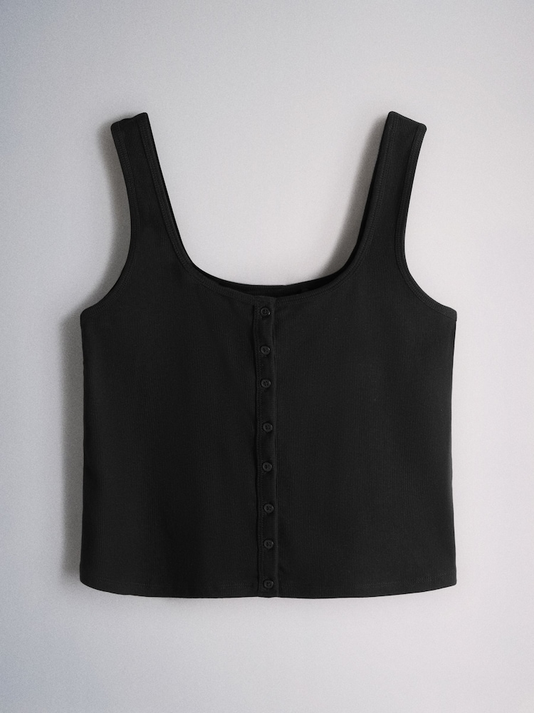 The Set 3 Pack Button Through Vests Black/Brown/White - Image 6 of 6