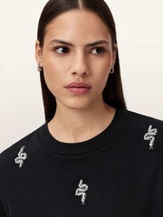 AllSaints Black Rhea Lisa T-Shirt - Image 3 of 7