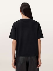 AllSaints Black Rhea Lisa T-Shirt - Image 4 of 7
