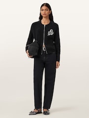 AllSaints Black Jaqueline As Bomber Jacket - Image 1 of 7