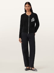 AllSaints Black Jaqueline As Bomber Jacket - Image 4 of 7