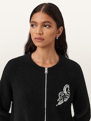 AllSaints Black Jaqueline As Bomber Jacket - Image 5 of 7