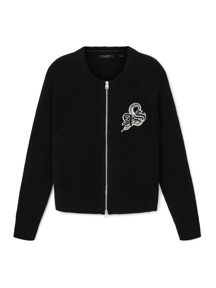 AllSaints Black Jaqueline As Bomber Jacket - Image 7 of 7