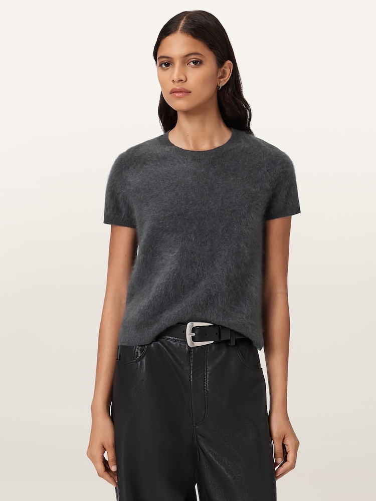 AllSaints Grey Rebel T-Shirt - Image 1 of 8