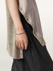 AllSaints Brown Bern Stud Tank Top - Image 3 of 6