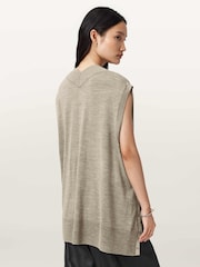 AllSaints Brown Bern Stud Tank Top - Image 4 of 6