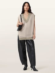 AllSaints Brown Bern Stud Tank Top - Image 5 of 6