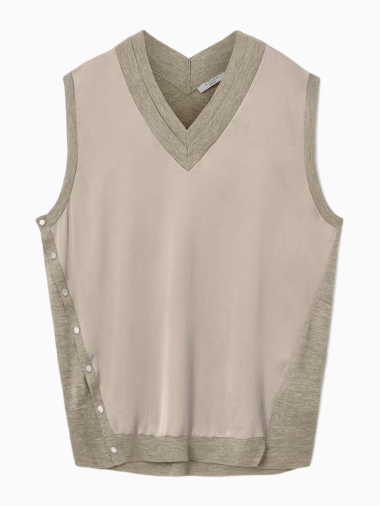 AllSaints Brown Bern Stud Tank Top - Image 6 of 6