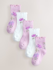 Laura Ashley Multi Baby Ruffle Frill Socks 5 Pack - Image 1 of 8