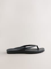 Black Extra Wide Fit Flexi Comfort Flip Flops - Image 7 of 10