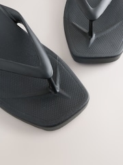 Black Extra Wide Fit Flexi Comfort Flip Flops - Image 8 of 10