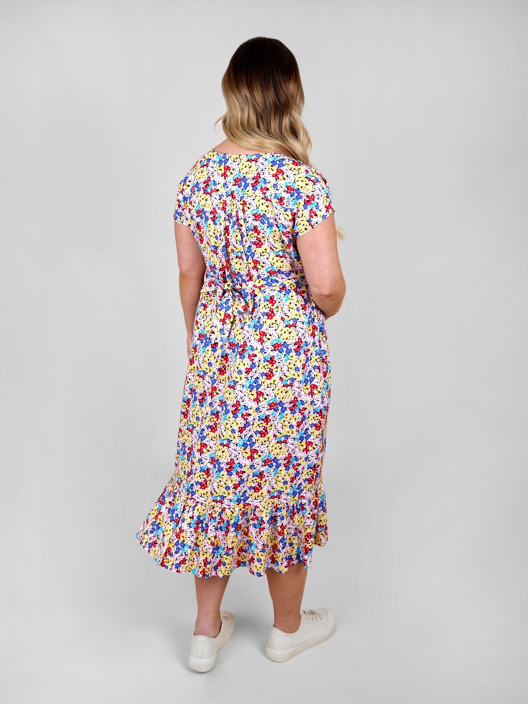 Buy JoJo Maman Bébé Multi Coloured Floral Puff Sleeve Button