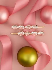 Kitsch Metal Gemstone Bobby Pins 2 Piece Set - Image 3 of 5