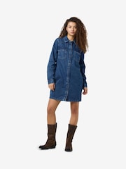 NOISY MAY Blue Long Sleeve Denim Dress - Image 2 of 4