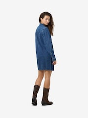 NOISY MAY Blue Long Sleeve Denim Dress - Image 3 of 4