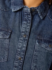 NOISY MAY Blue Long Sleeve Denim Dress - Image 4 of 4