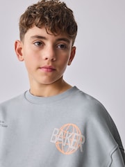 Baker by Ted Baker grått, overdimensjonert sett med grafisk genser og joggebukser - Bilde 5 av 17