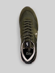 Polo Ralph Lauren Olive Green Train 89 Trainers - Image 3 of 5