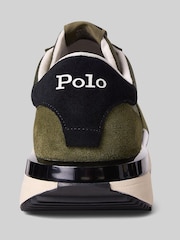 Polo Ralph Lauren Olive Green Train 89 Trainers - Image 4 of 5