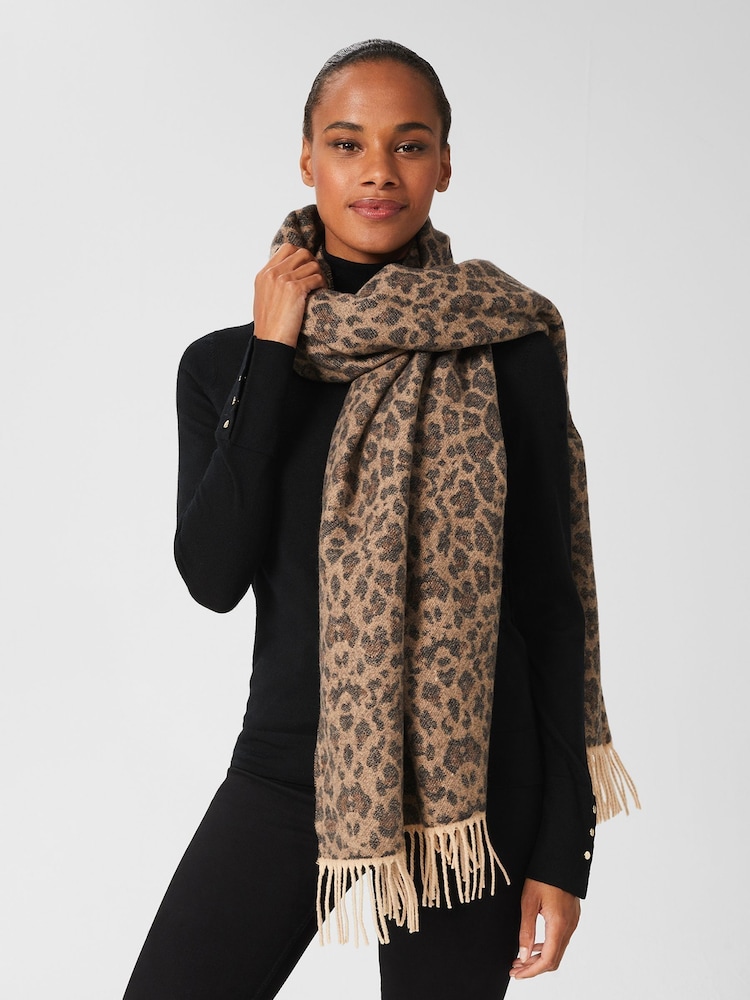 Hobbs Natural Adriana Leopard Scarf - Image 3 of 3