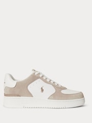 Polo Ralph Lauren Brown/Deckwash White Masters Crt Trainers - Image 1 of 5