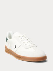 Polo Ralph Lauren Bianco/College Green Aera Gum Trainers - Image 2 of 4
