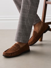 Tan Brown N. Premium Suede Penny Loafers - Image 1 of 2