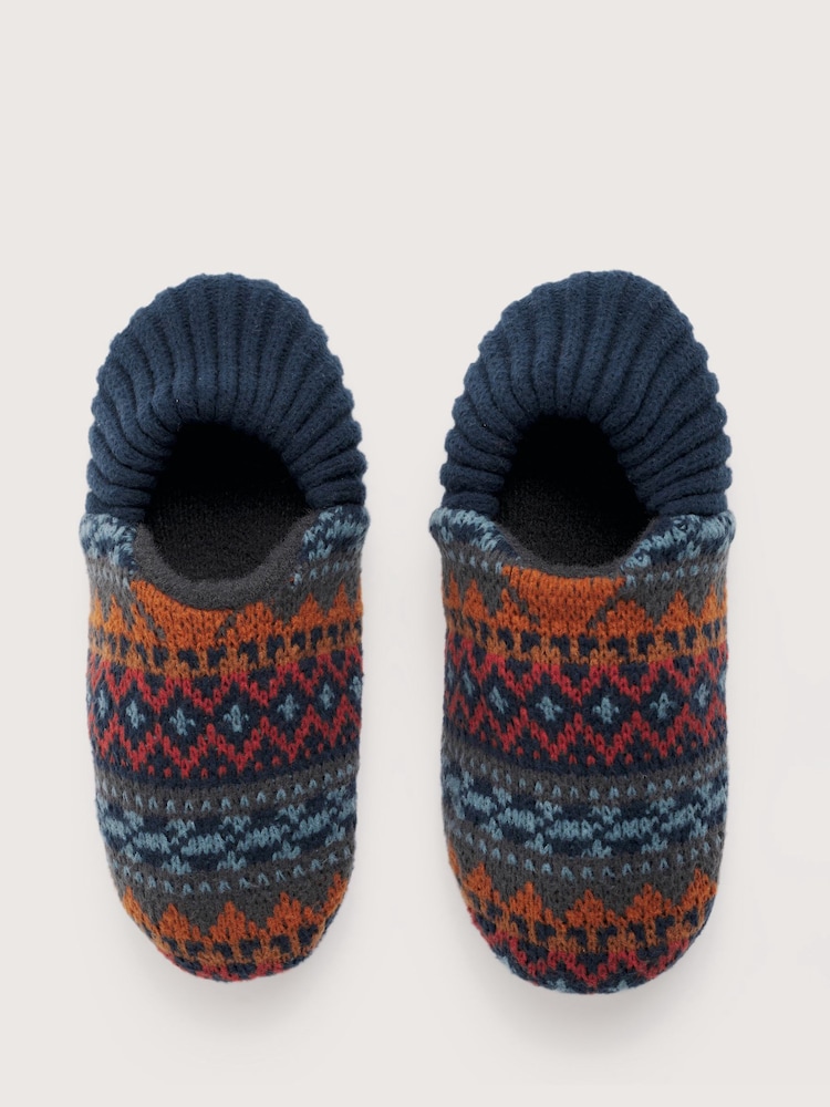 Seasalt Cornwall Blue Men's Cabin Slippers - Image 4 of 4 Seasalt Cornwall Blue Men's Cabin Slippers - Image 4 of 4