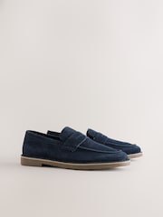 Blue Casual Suede Loafers - Image 1 of 5