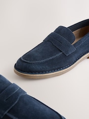 Blue Casual Suede Loafers - Image 3 of 5