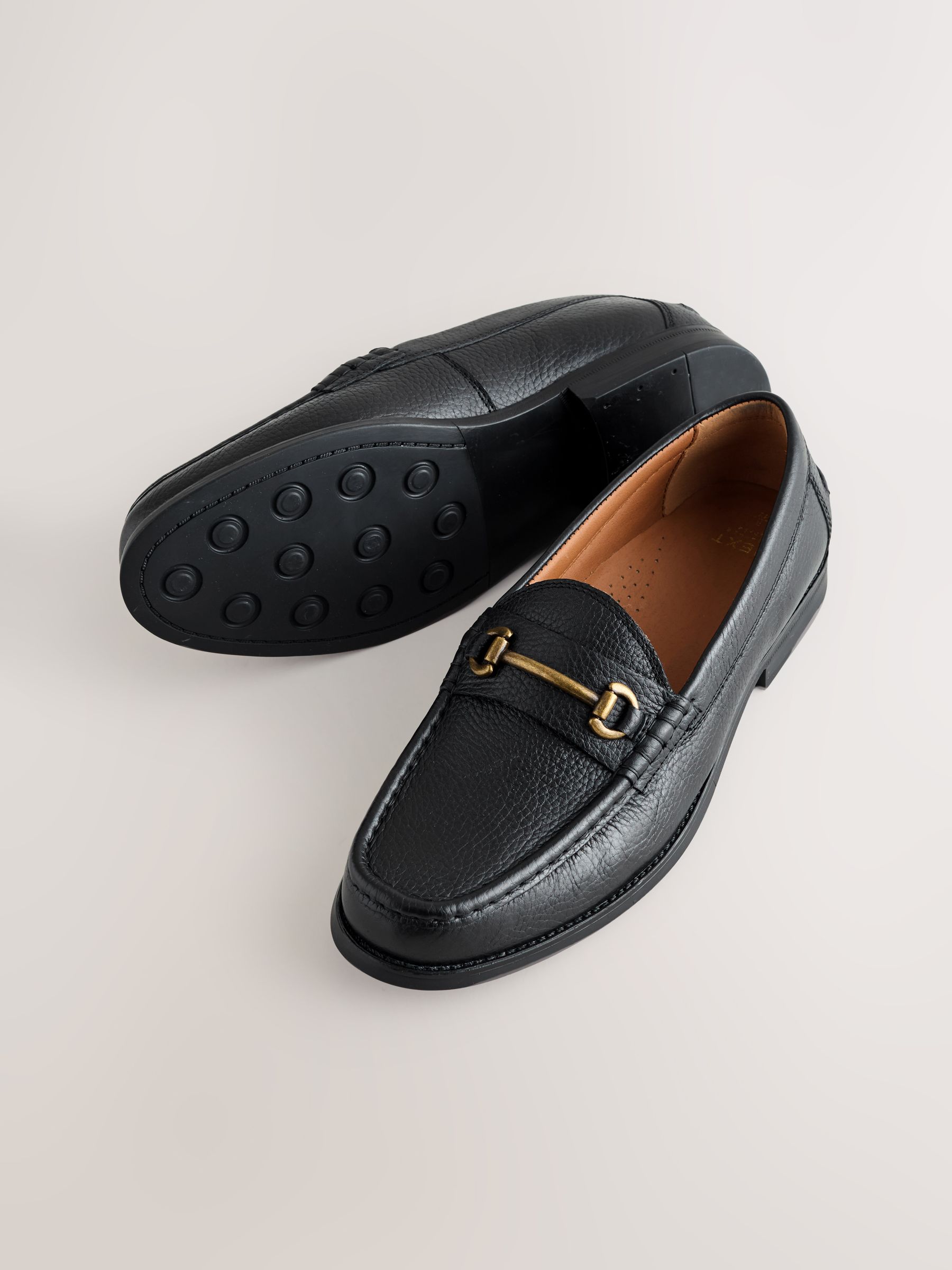 Buy Black Leather Snaffle Loafers from Next USA
