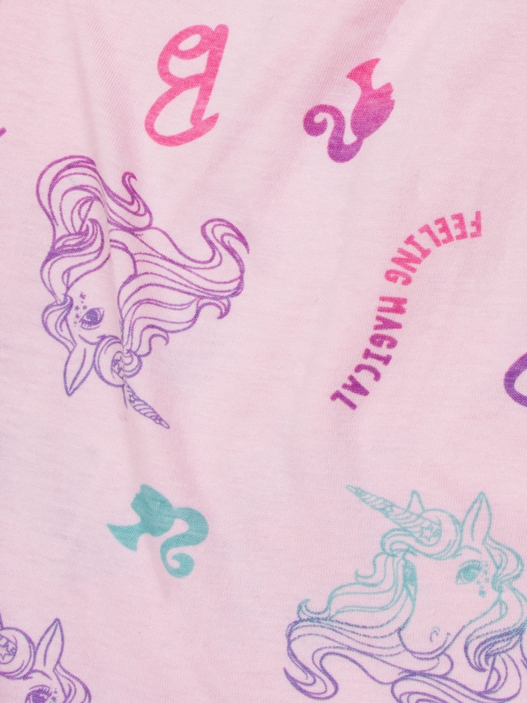 Character Pink Barbie Long Sleeve Unicorn Dress - Image 2 of 9 Character Pink Barbie Long Sleeve Unicorn Dress - Image 2 of 9