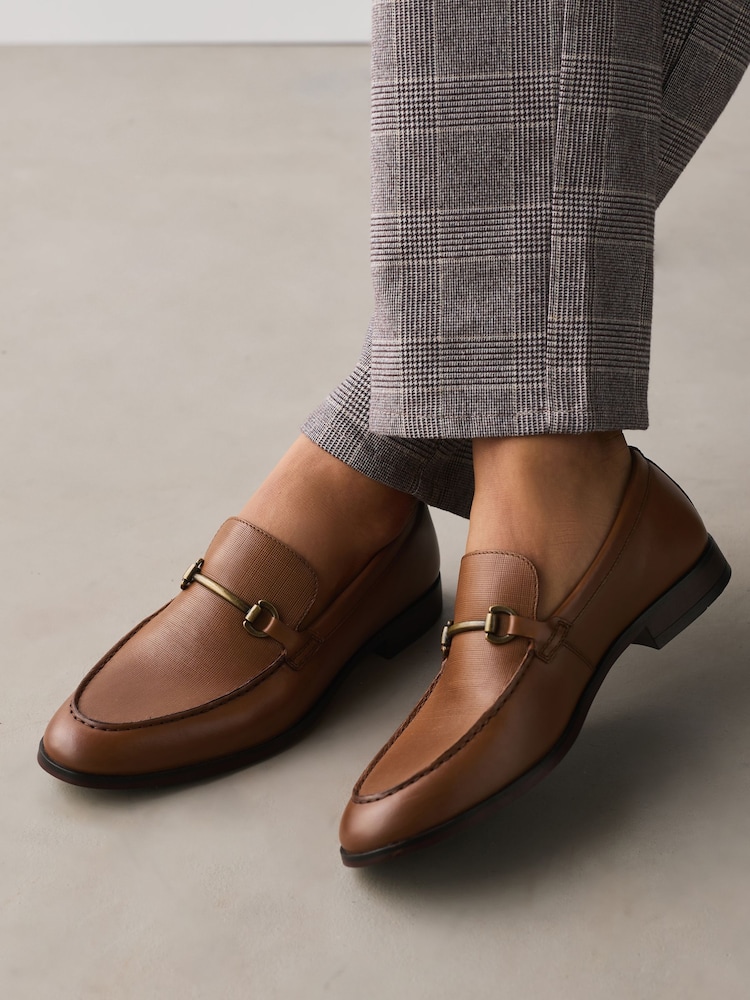 タン ブラウン - レザー Snaffle ローファー - 画像 1 / 2