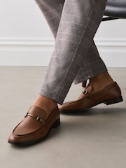 タン ブラウン - レザー Snaffle ローファー - 画像 2 / 2