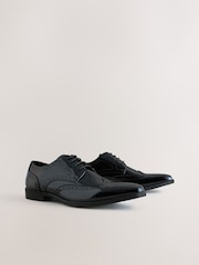 Schwarz - Lack-Budapester-Schuhe - Bild 3 von 7