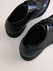 Schwarz - Lack-Budapester-Schuhe - Bild 5 von 7