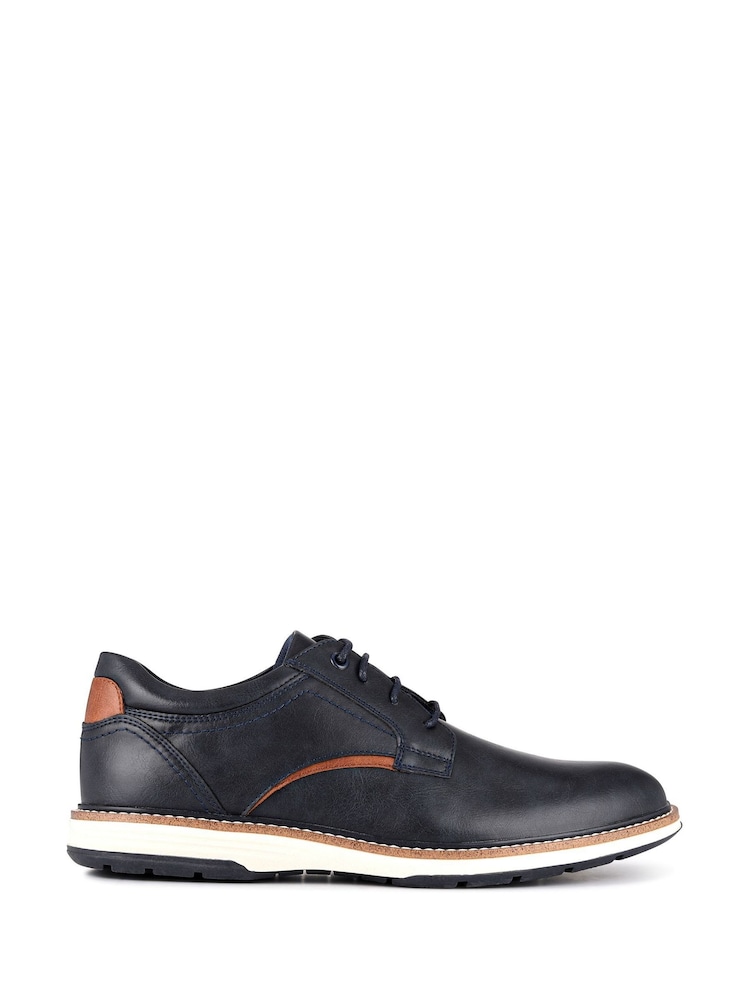 Pavers Blue Wide Fit Lace-Up Casual Shoes - Image 1 of 5 Pavers Blue Wide Fit Lace-Up Casual Shoes - Image 1 of 5