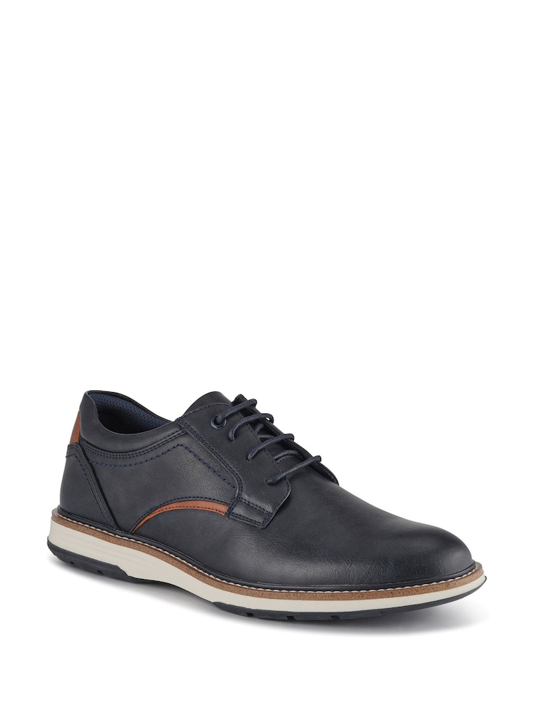 Pavers Blue Wide Fit Lace-Up Casual Shoes - Image 2 of 5 Pavers Blue Wide Fit Lace-Up Casual Shoes - Image 2 of 5