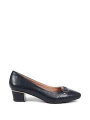 Pavers Blue Heeled Court Shoes - Image 1 of 5