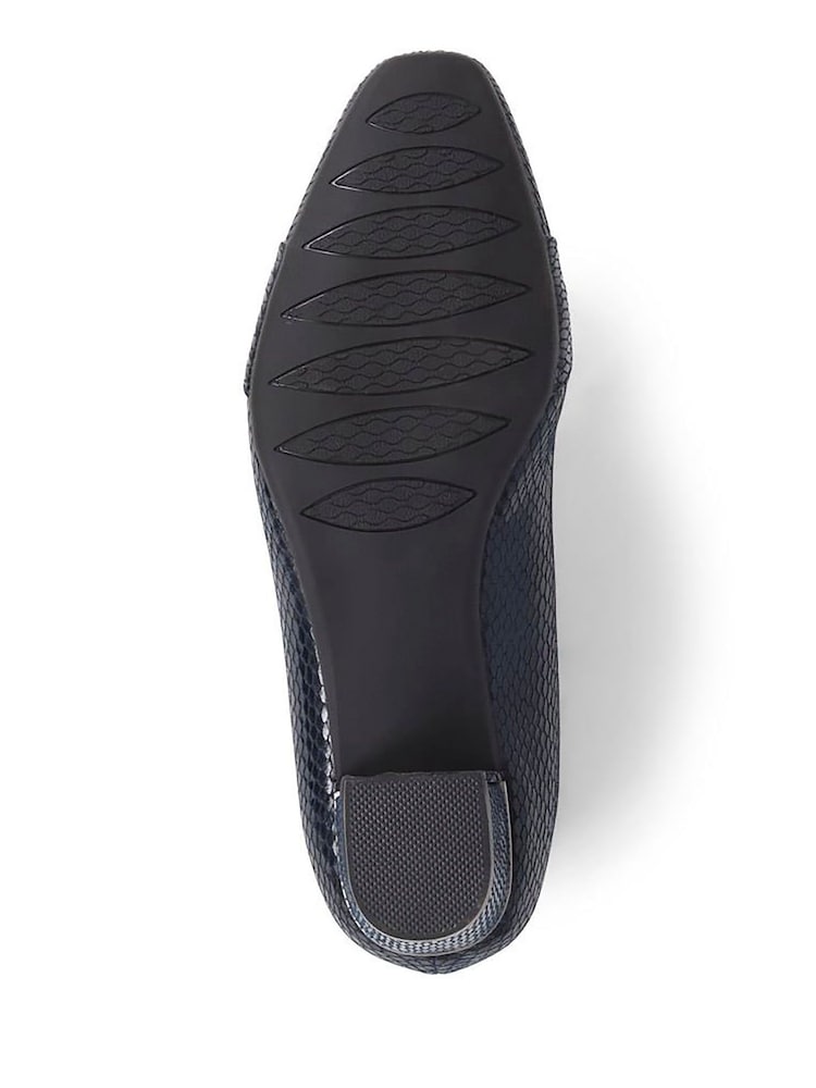 Pavers Blue Heeled Court Shoes - Image 5 of 5