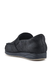 Pavers Black Extra Wide Memory Foam Slippers - Image 3 of 5