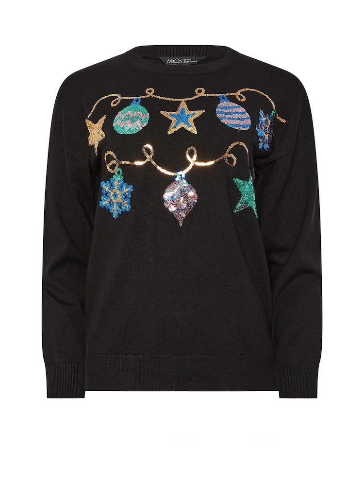 M&Co Bauble Sequin Jumper - Imagem 5 de 5