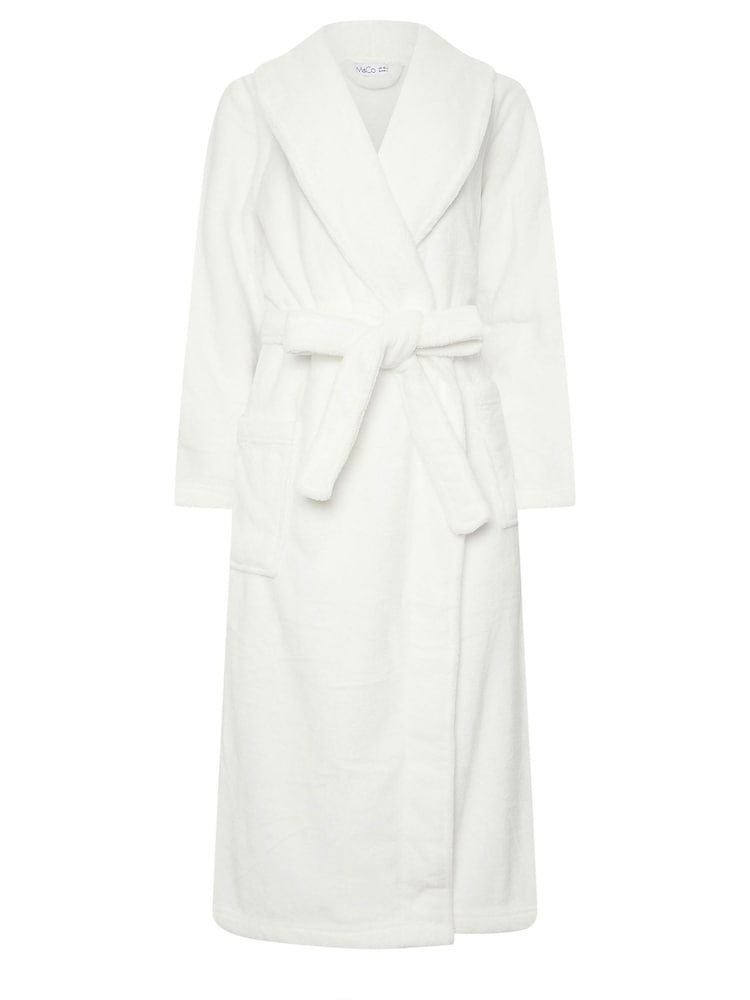 M&Co White Cotton Touch Shawl Robe - Image 5 of 5 M&Co White Cotton Touch Shawl Robe - Image 5 of 5