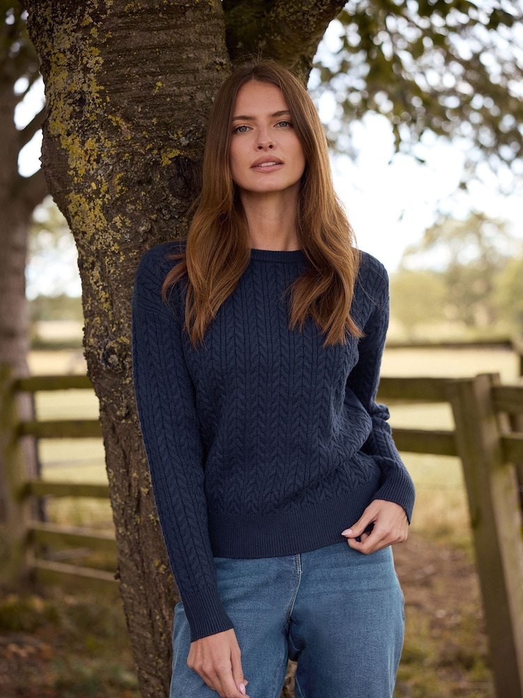 M&Co Blue Mini Cable Jumper - Image 1 of 3