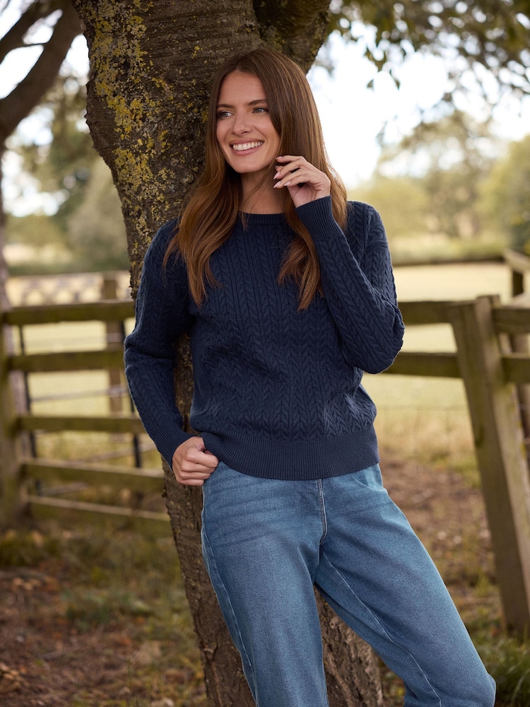 M&Co Blue Mini Cable Jumper - Image 2 of 3