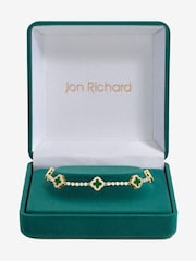 Jon Richard Gold Plated and Emerald Clover Bracelet - Image 4 of 4