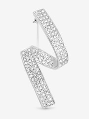 Jon Richard Silver Plated Contempoary Pave Brooch Gift Box Set - Image 1 of 2