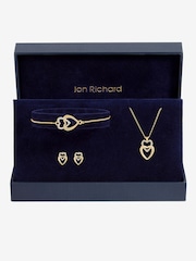 Jon Richard Gold Plated Crystal and Polished Heart Trio Set - Image 5 of 5